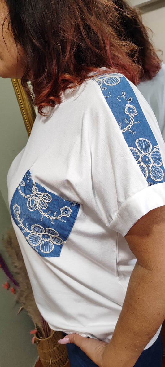 T-shirt blanc et jean
