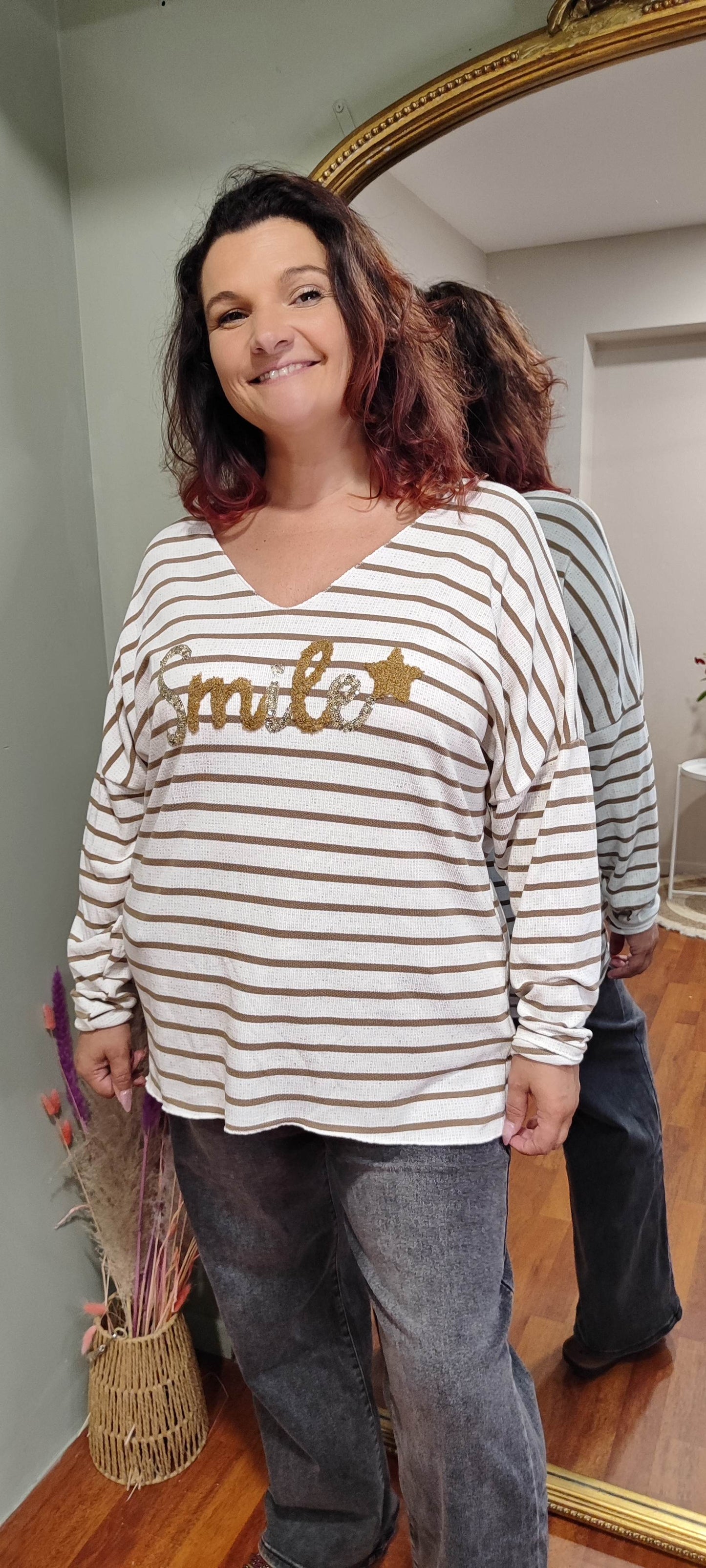 Pull marinière smile