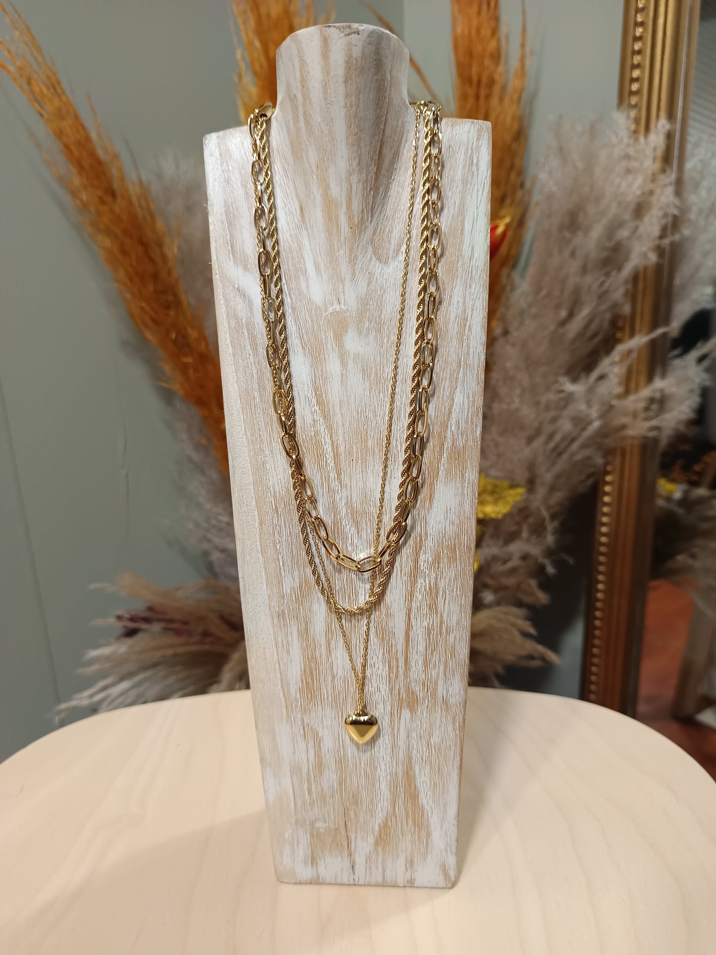 Collier triple coeur