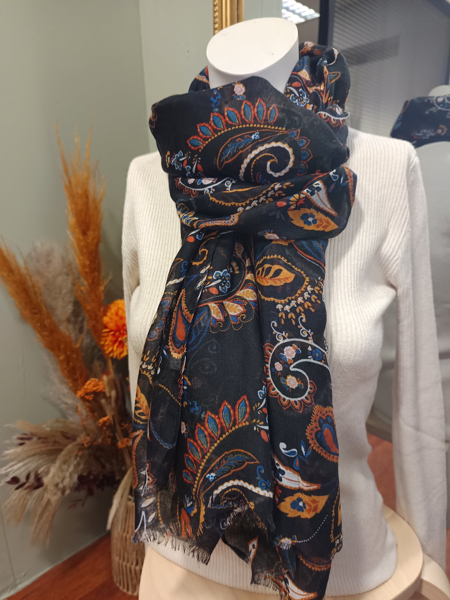 Foulard motifs multicolore