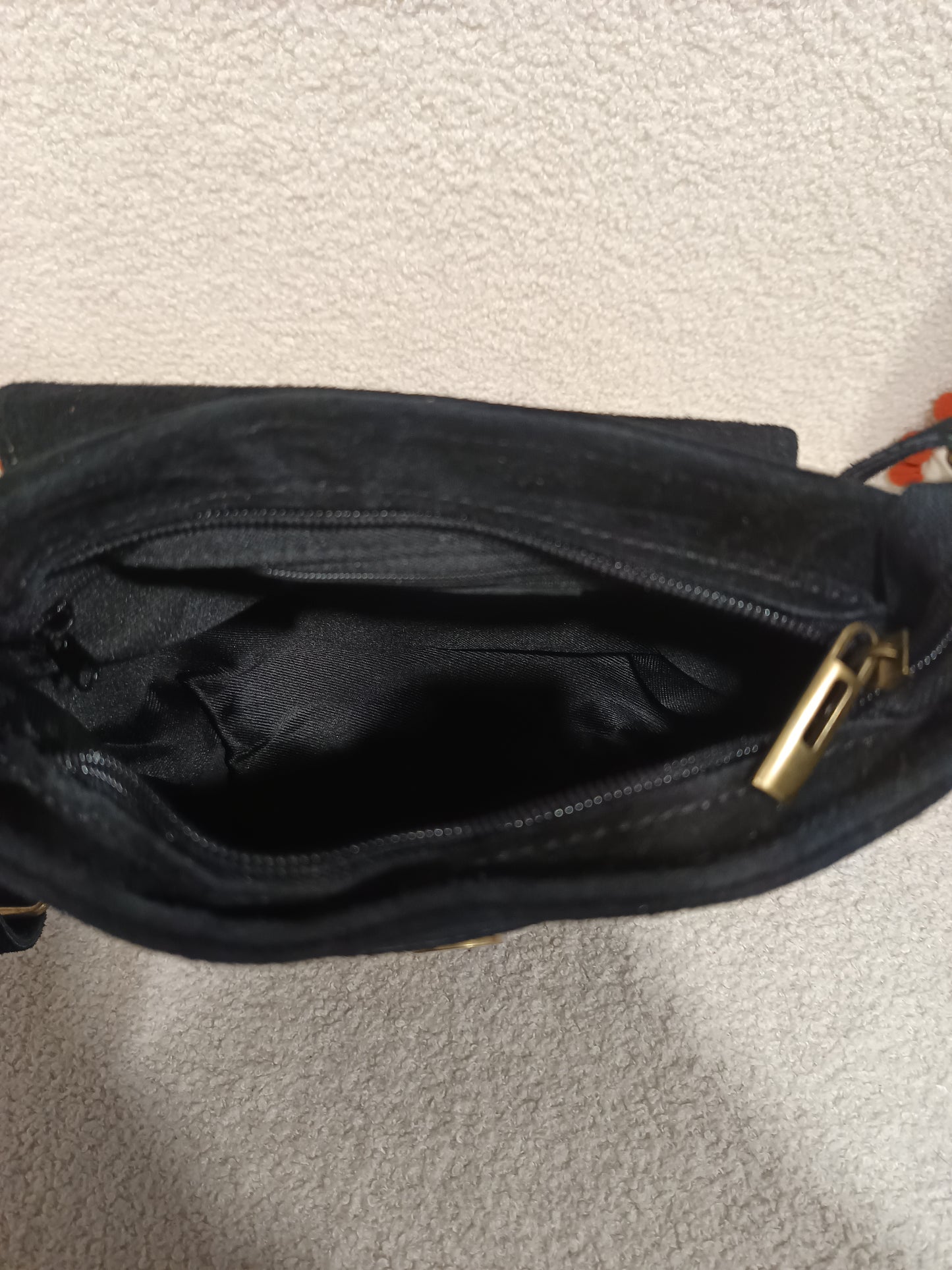 Sac à main daim cuir (kaki ou noir)