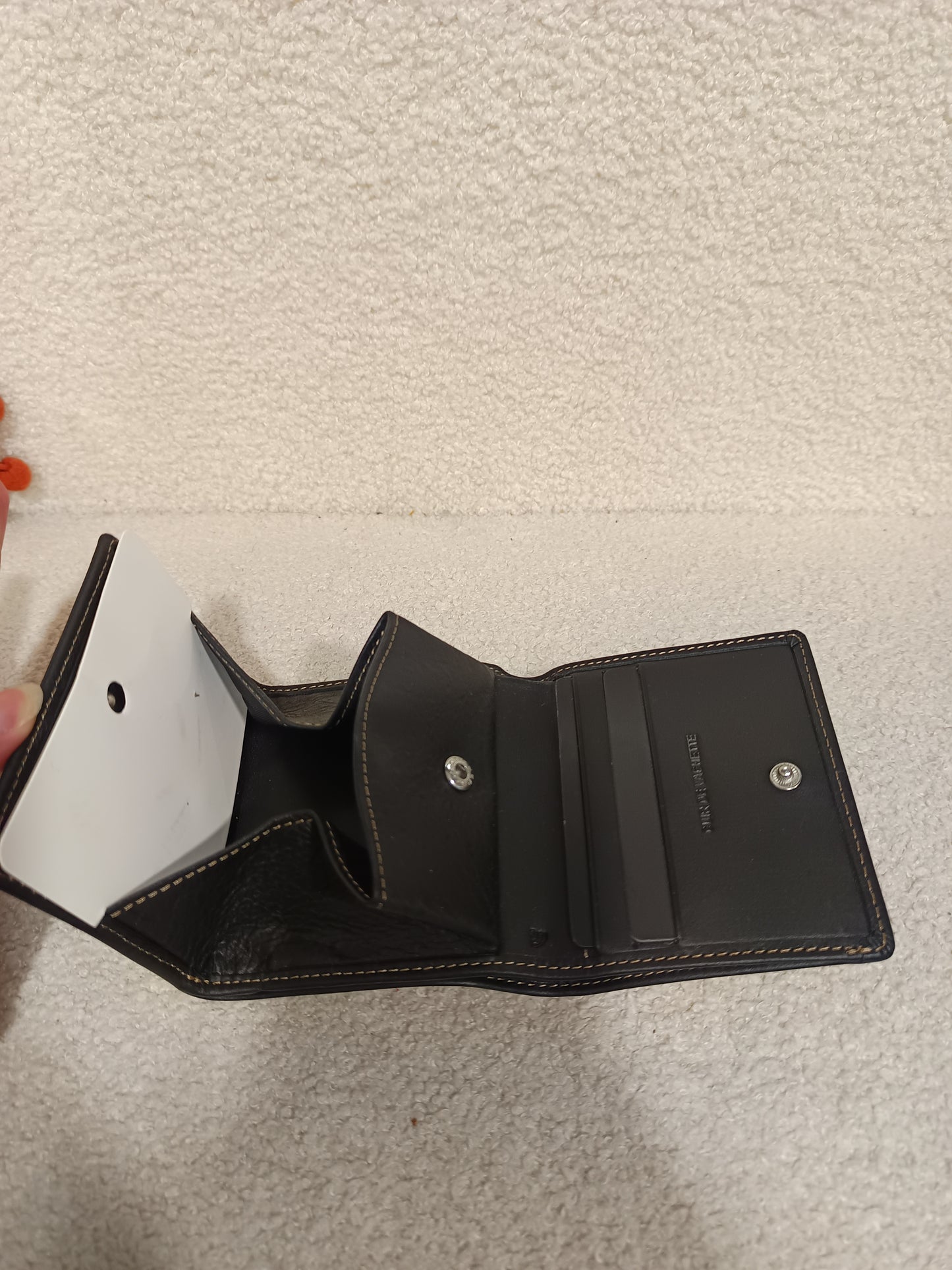 Porte-monnaie cuir noir