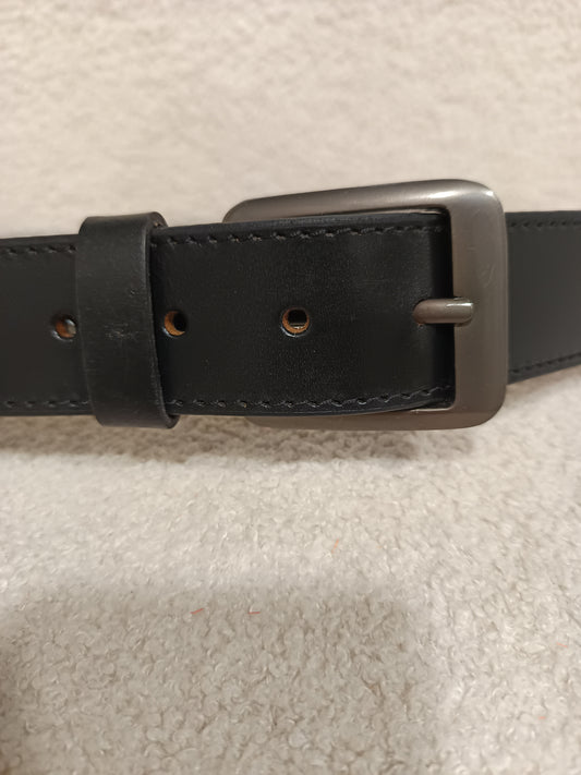 Ceinture cuir épaisse noire classique