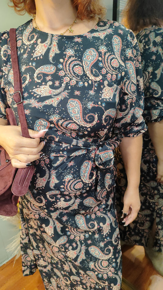 Robe longue imprimé paisley