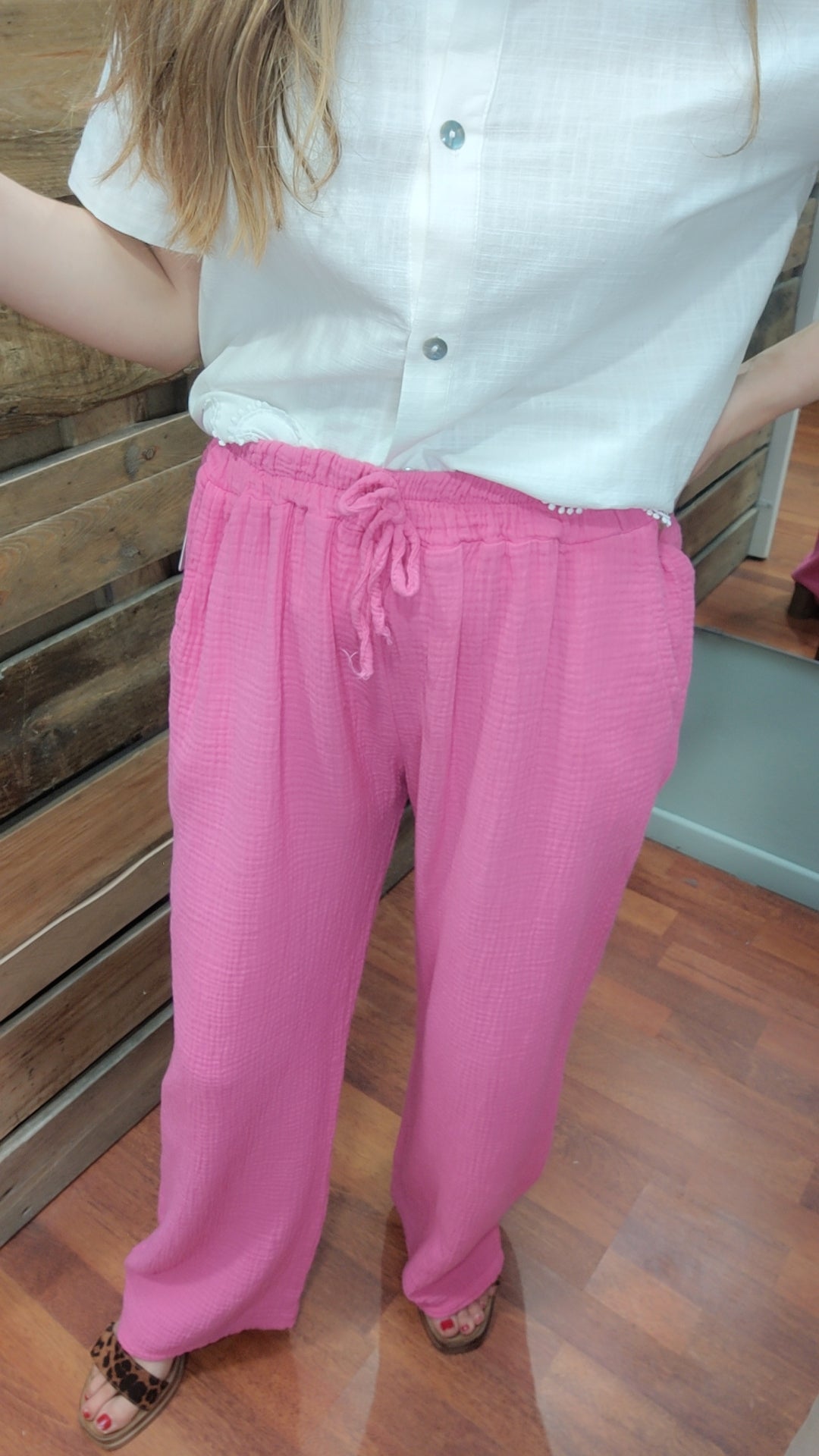 Pantalon gaze de coton (différents coloris)