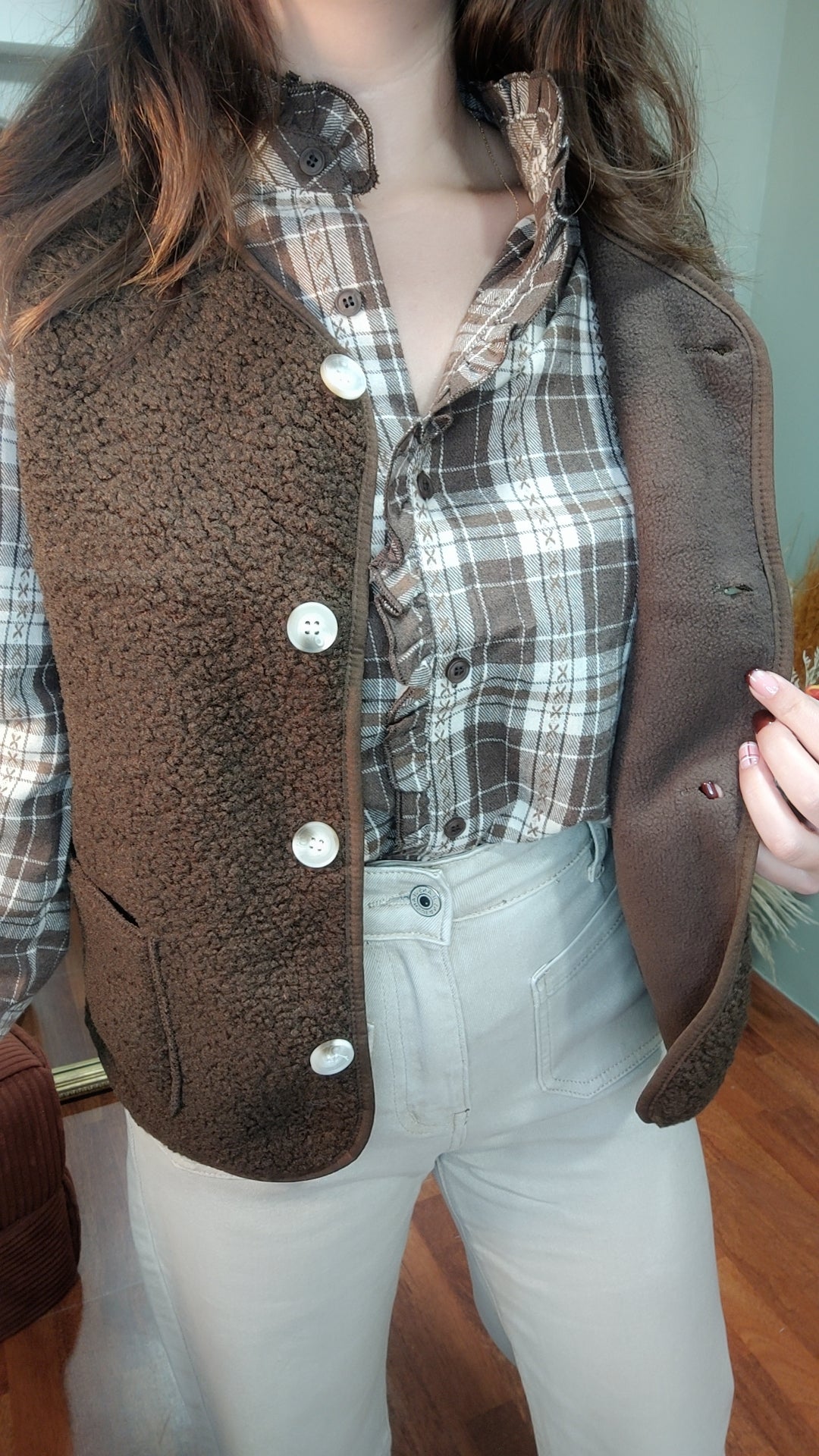 Gilet sans manches chocolat