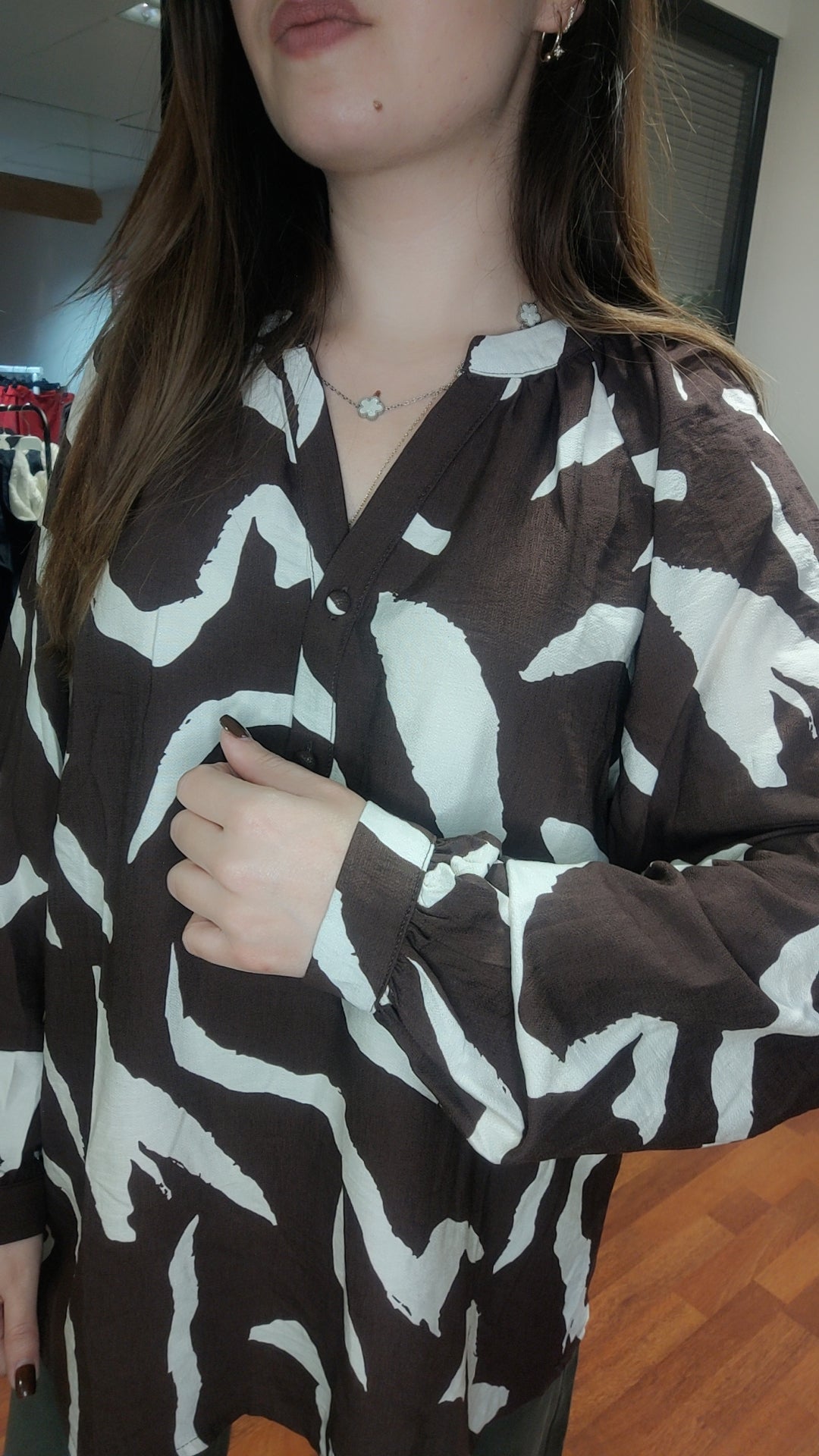 Blouse choco et blanc