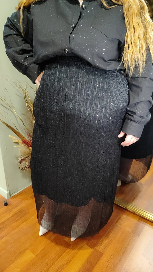 Jupe voile pailletée