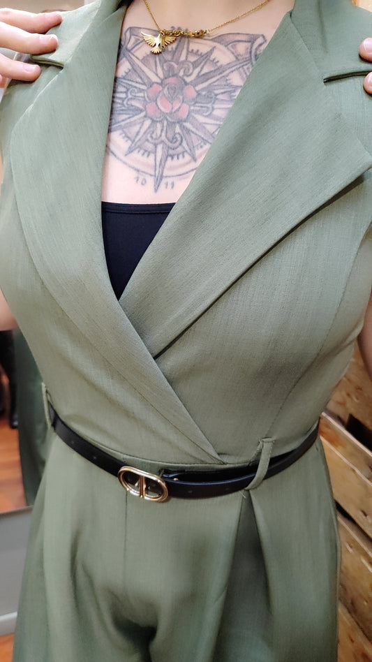 Combi kaki avec ceinture