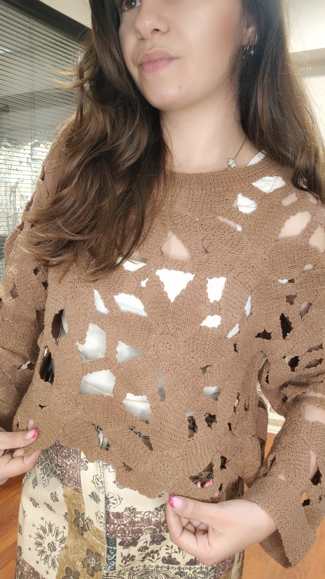 Pull crochet choco