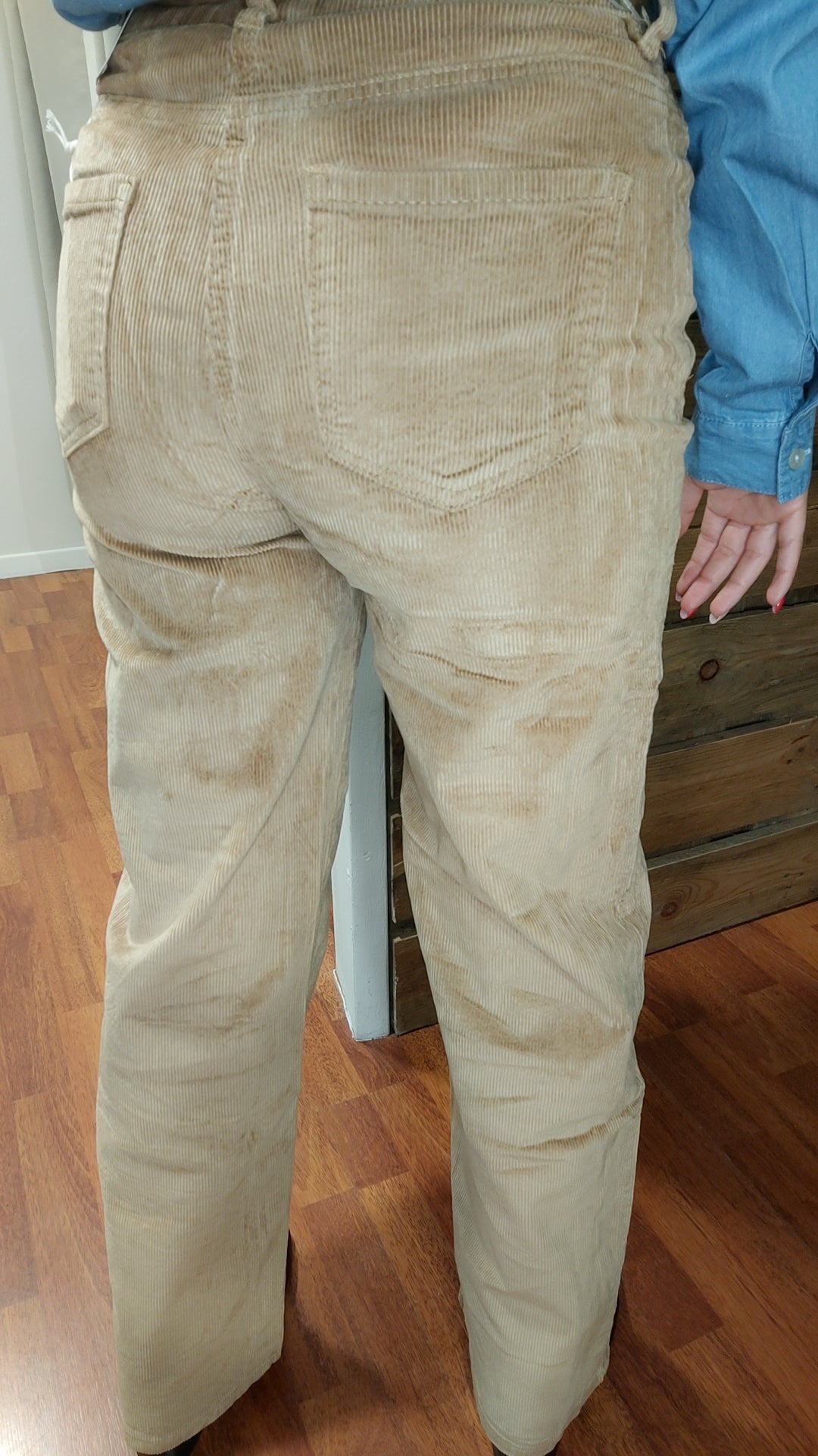 Jean velours cotelé camel