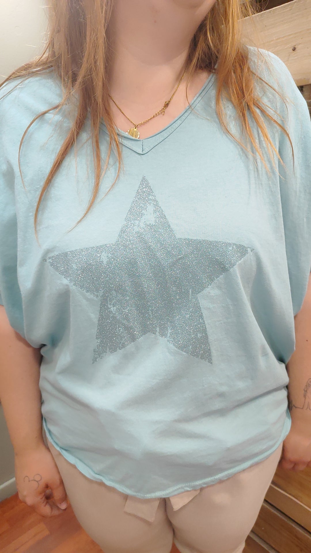T-shirt étoile pailletée