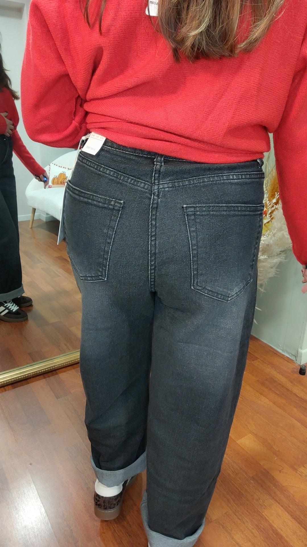 Jean gris barrel