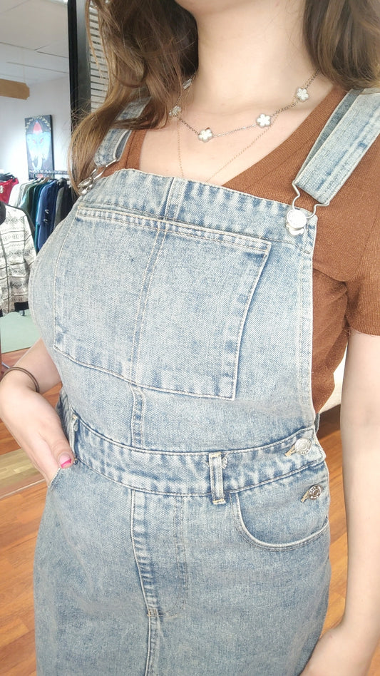 Salopette jupe en jean