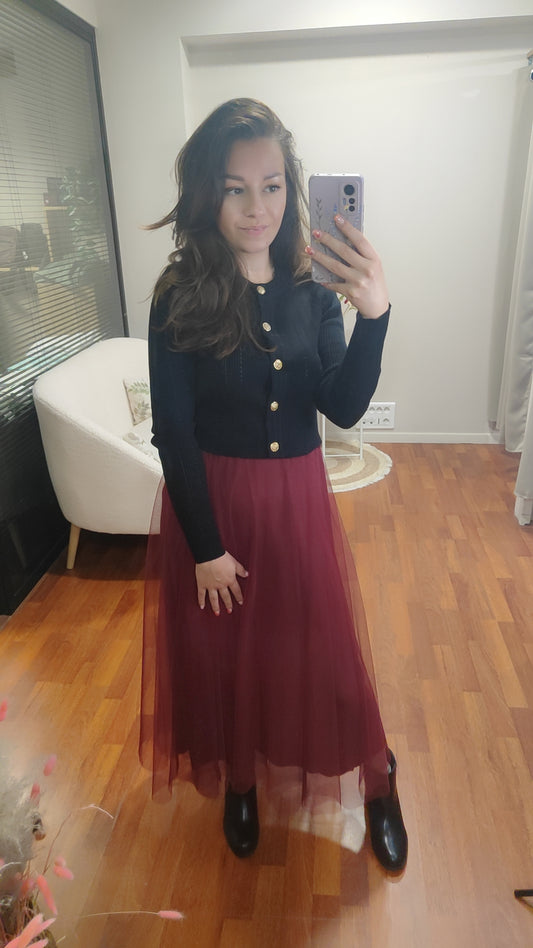 Jupe tulle choco ou bordeaux