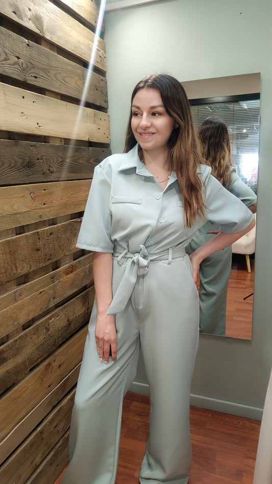 Combinaison officier vert d'eau ou beige