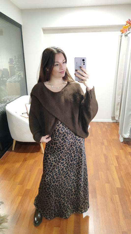 Pull croisé maille (plusieurs coloris)