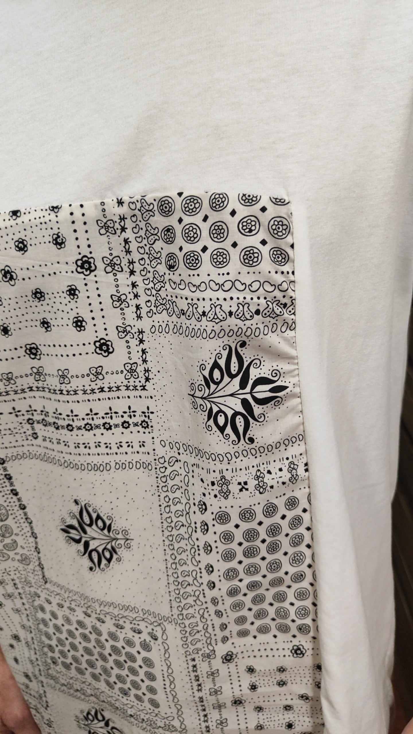 T-shirt oversize blanc bandana