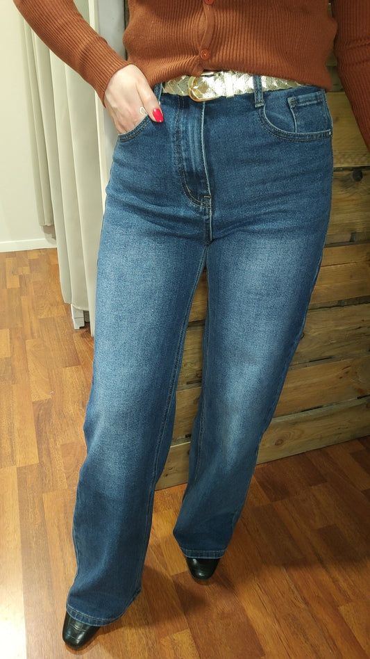 Jean wide leg bleu