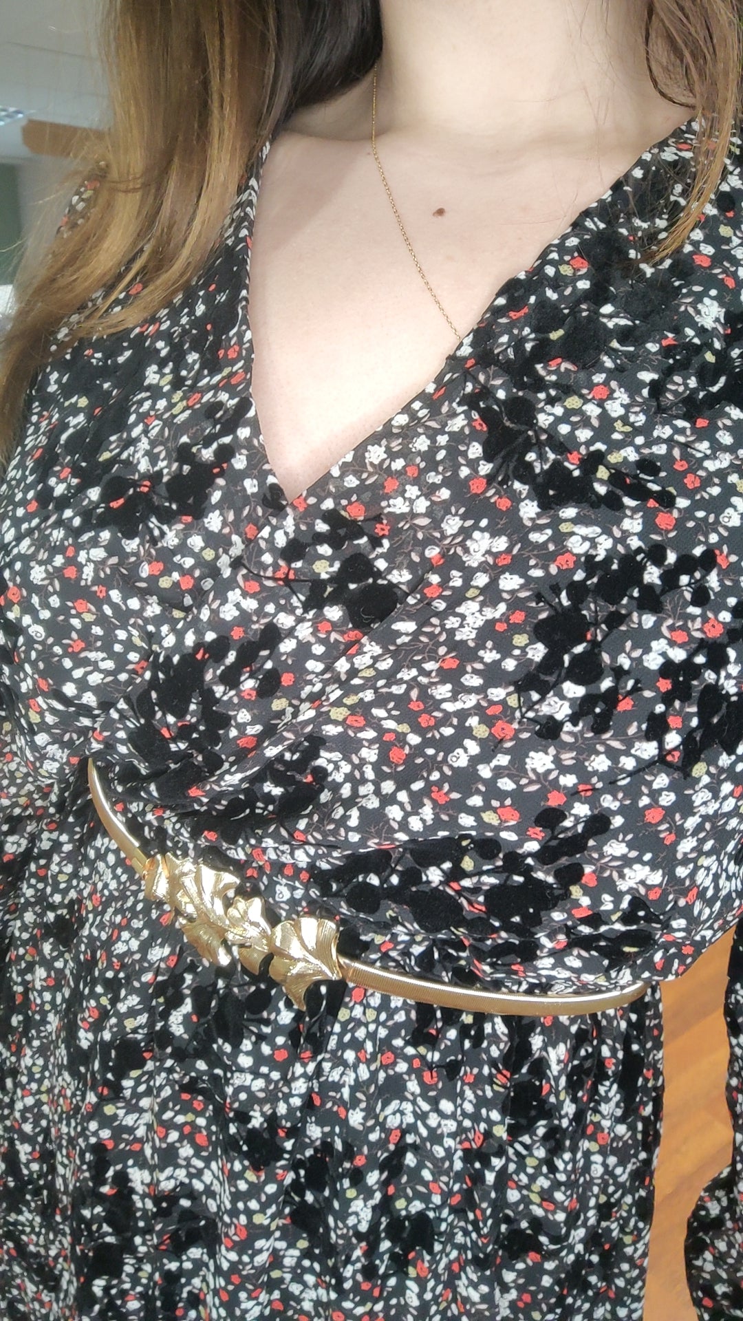 Robe fleurie asymétrique