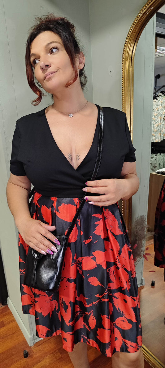 Robe bi-matière pin up