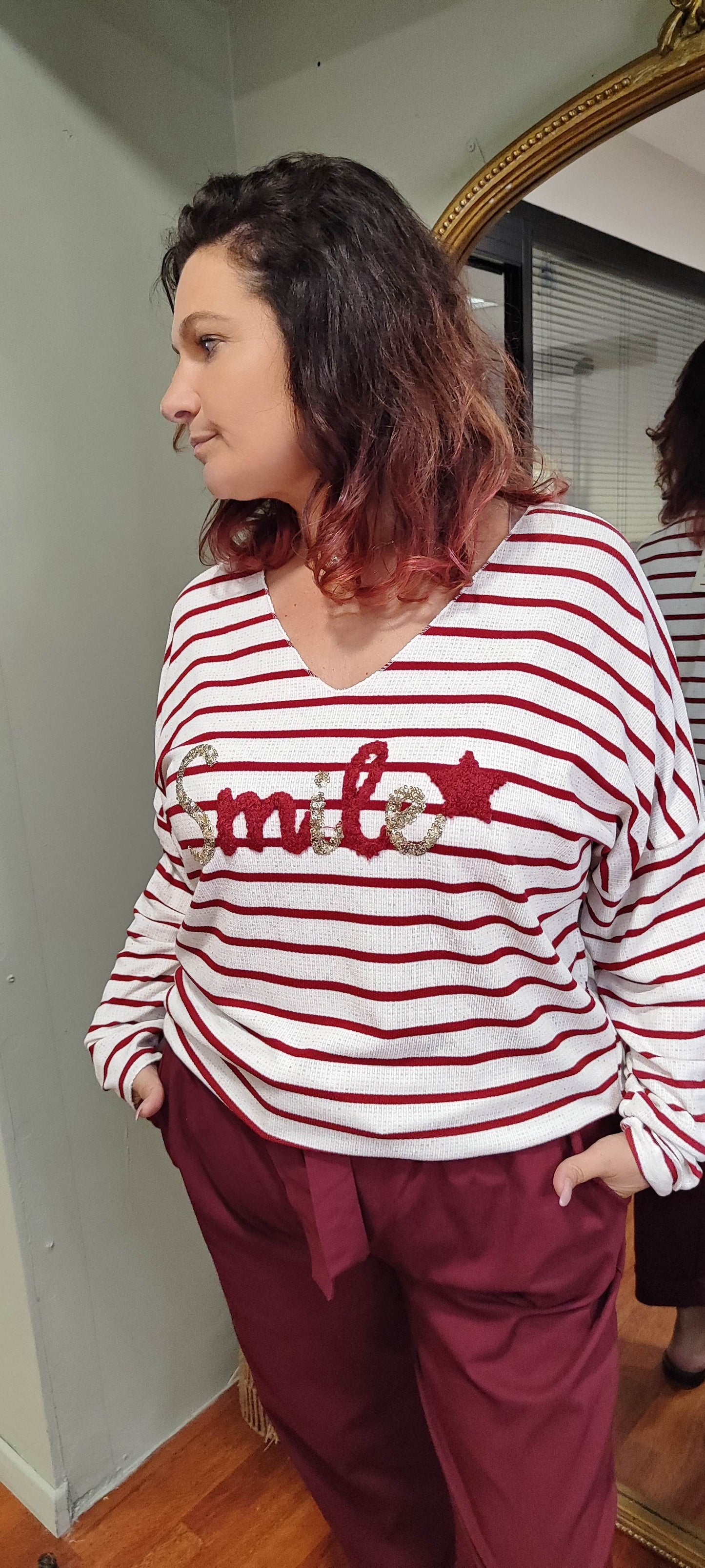 Pull marinière smile