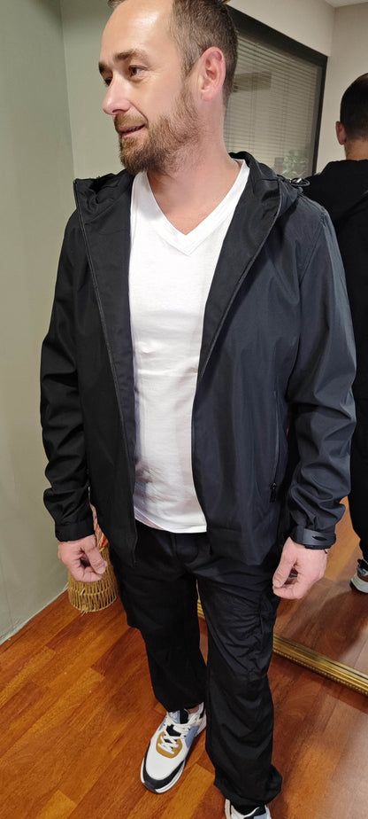 Manteau à zip noir