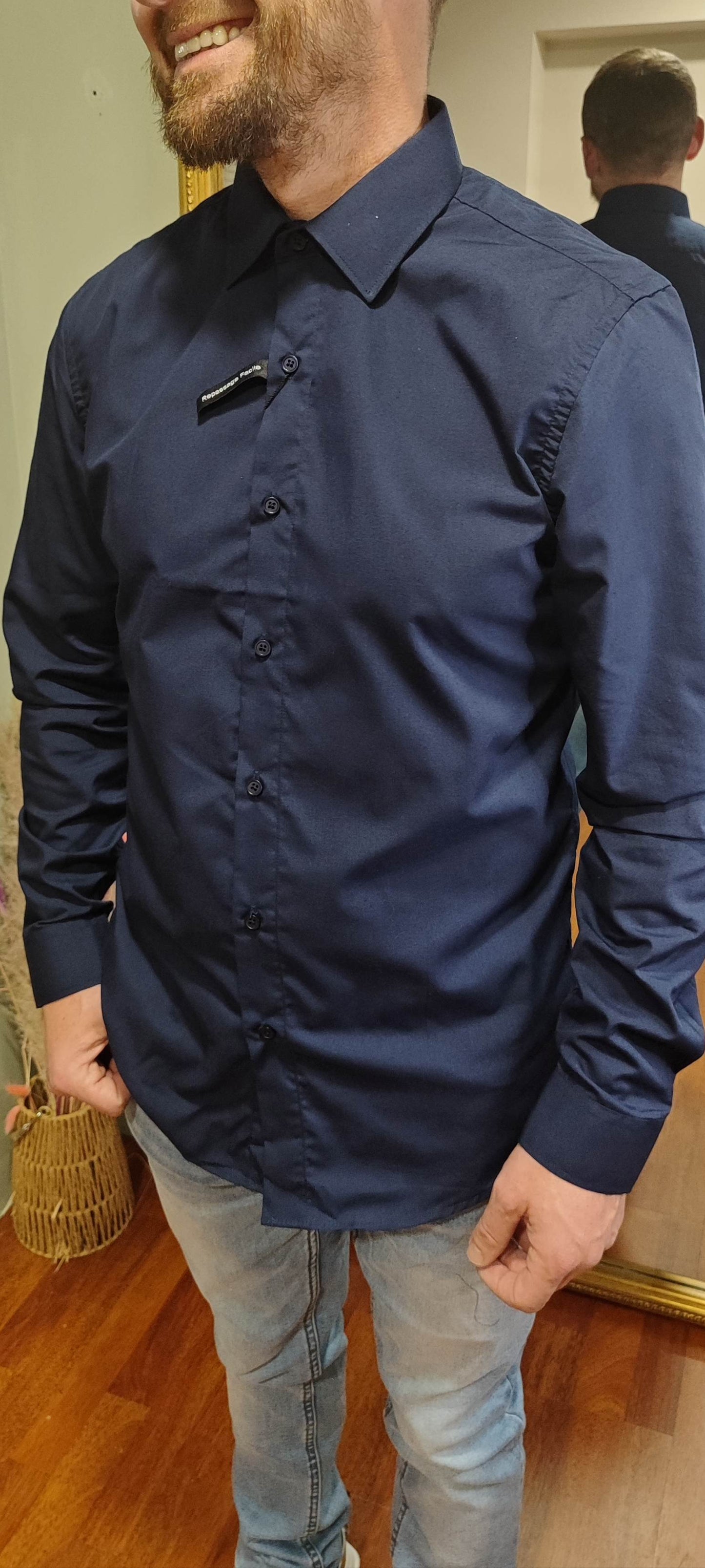 Chemise bleue marine