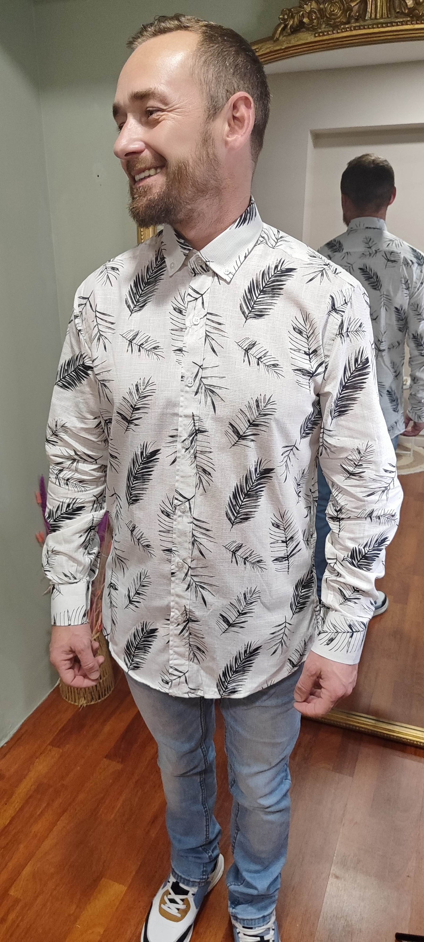 Chemise imprimée voile de coton