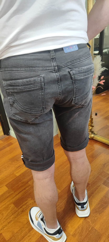 Bermuda jean gris
