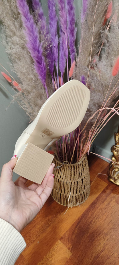 Bottines beige