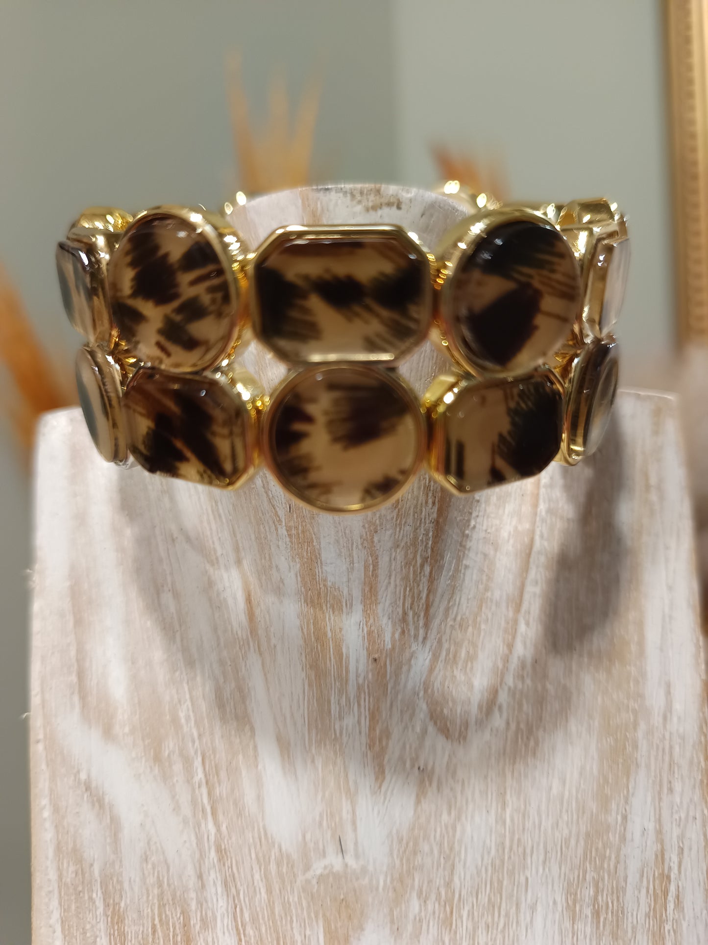 Bracelet élastique léopard