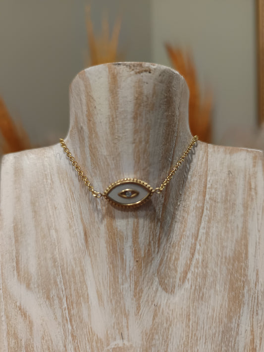 Bracelet acier inoxydable IP avec nacre