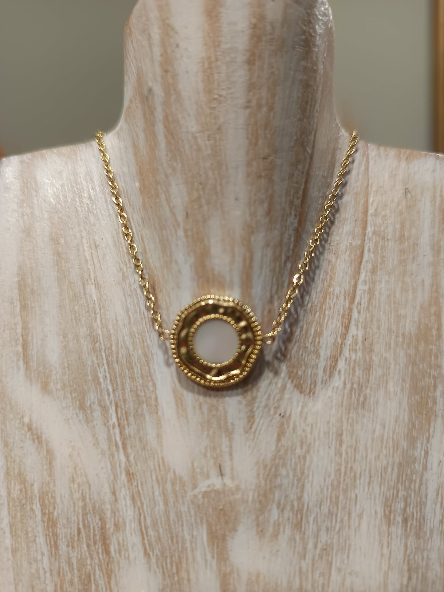 Bracelet acier inoxydable IP avec nacre