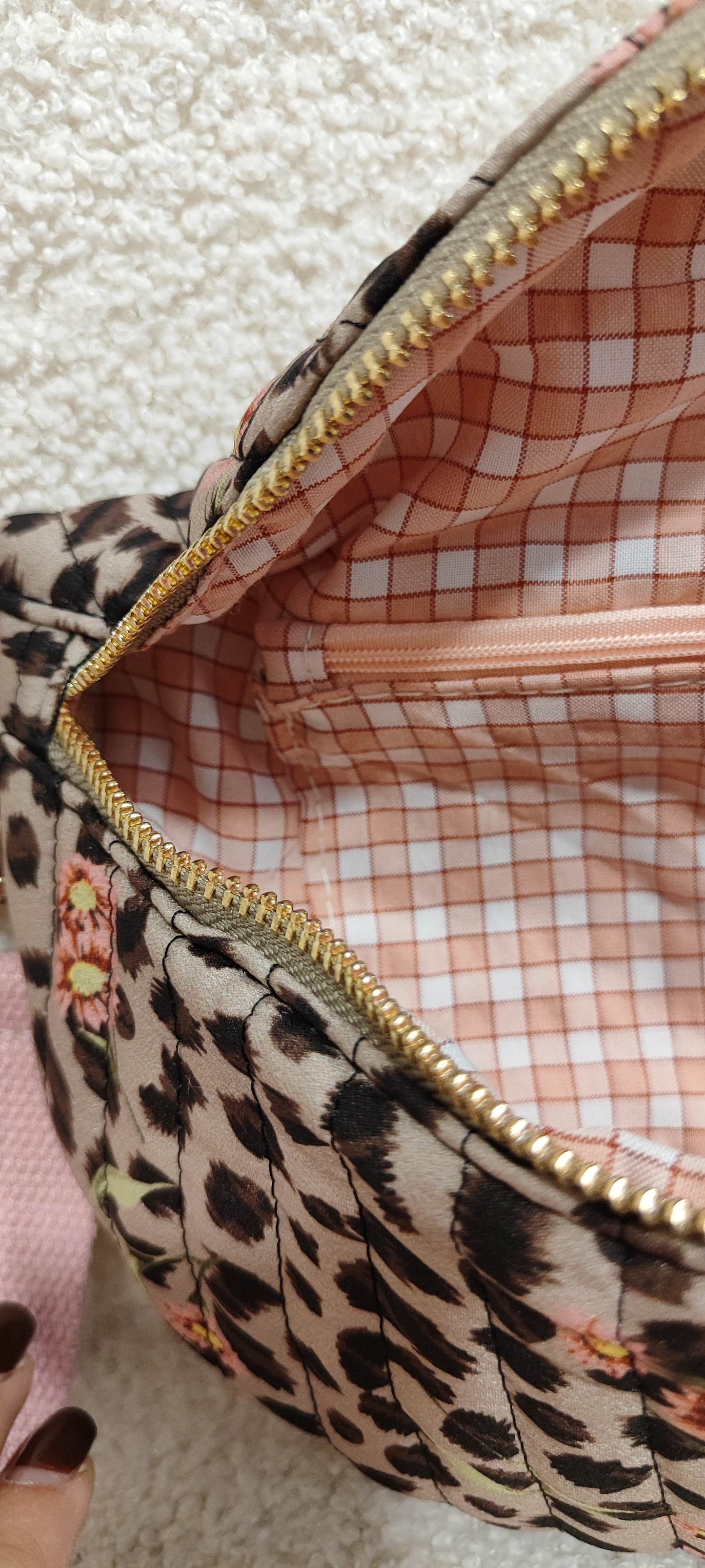 Sac banane matelassé léopard