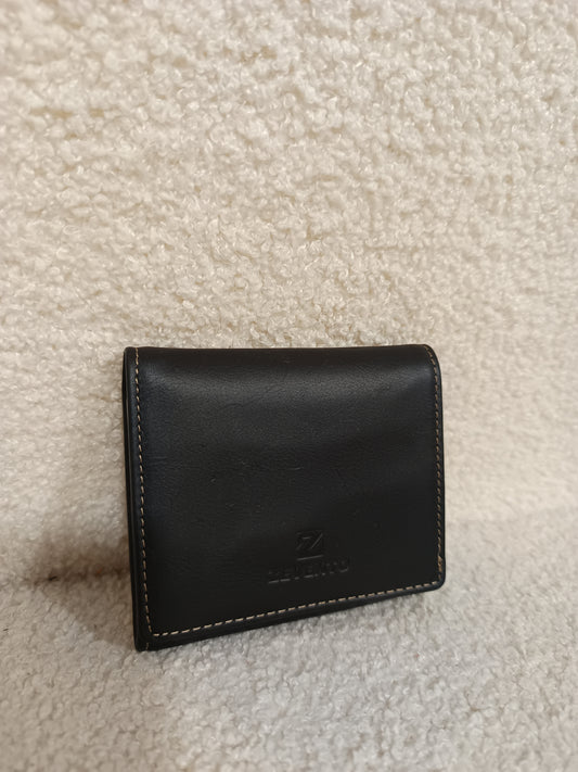 Porte-monnaie cuir noir