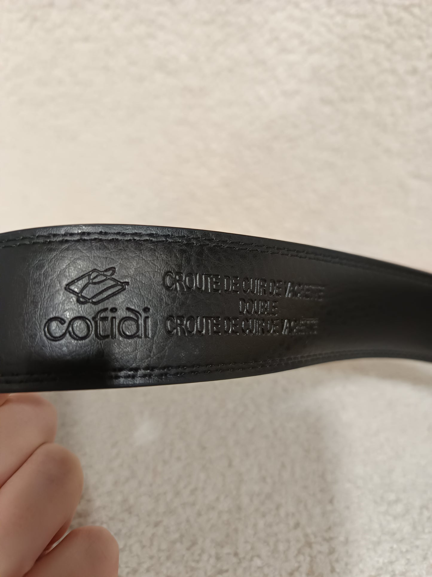 Ceinture cuir automatique noire