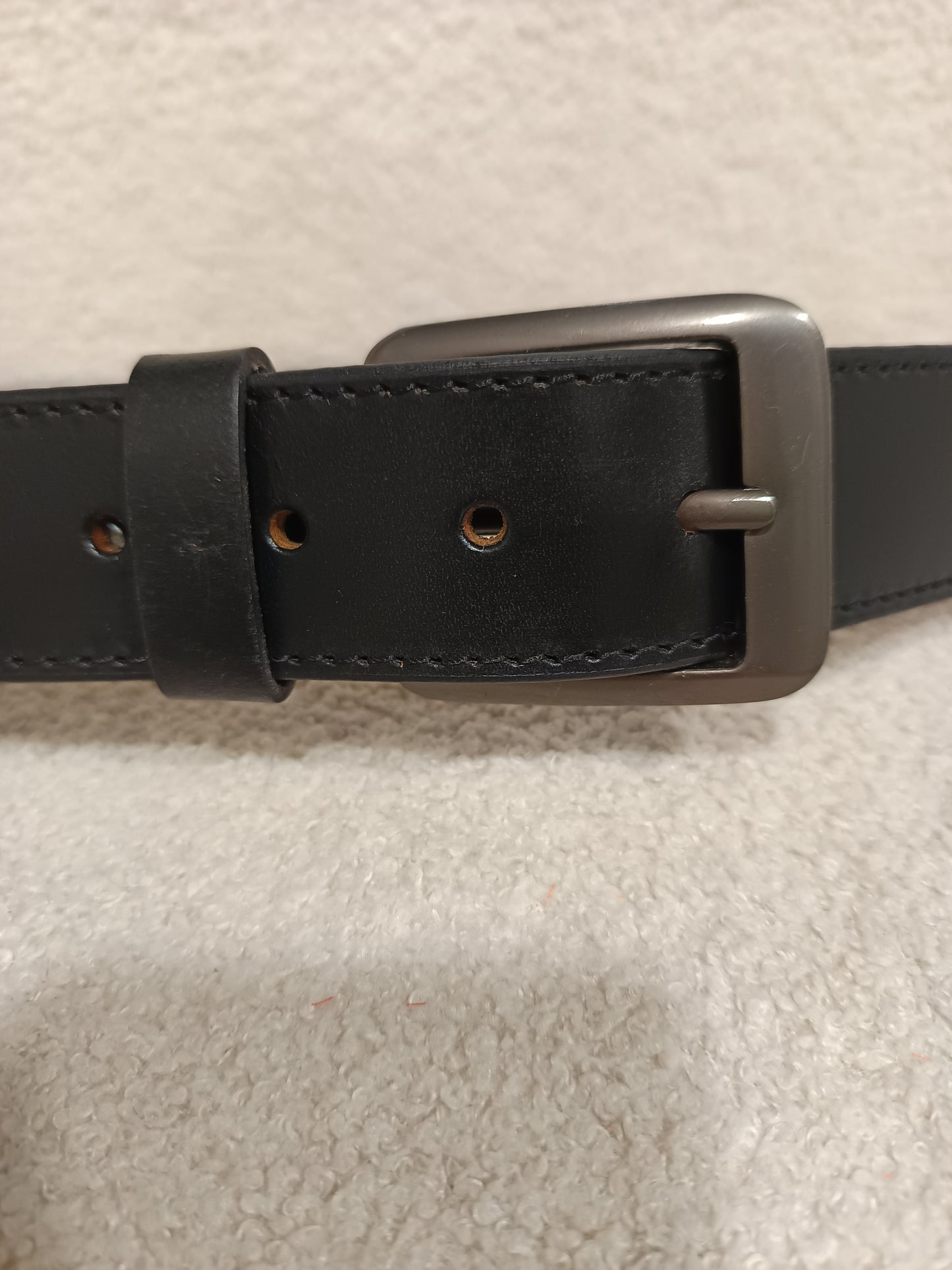 Ceinture cuir épaisse noire classique