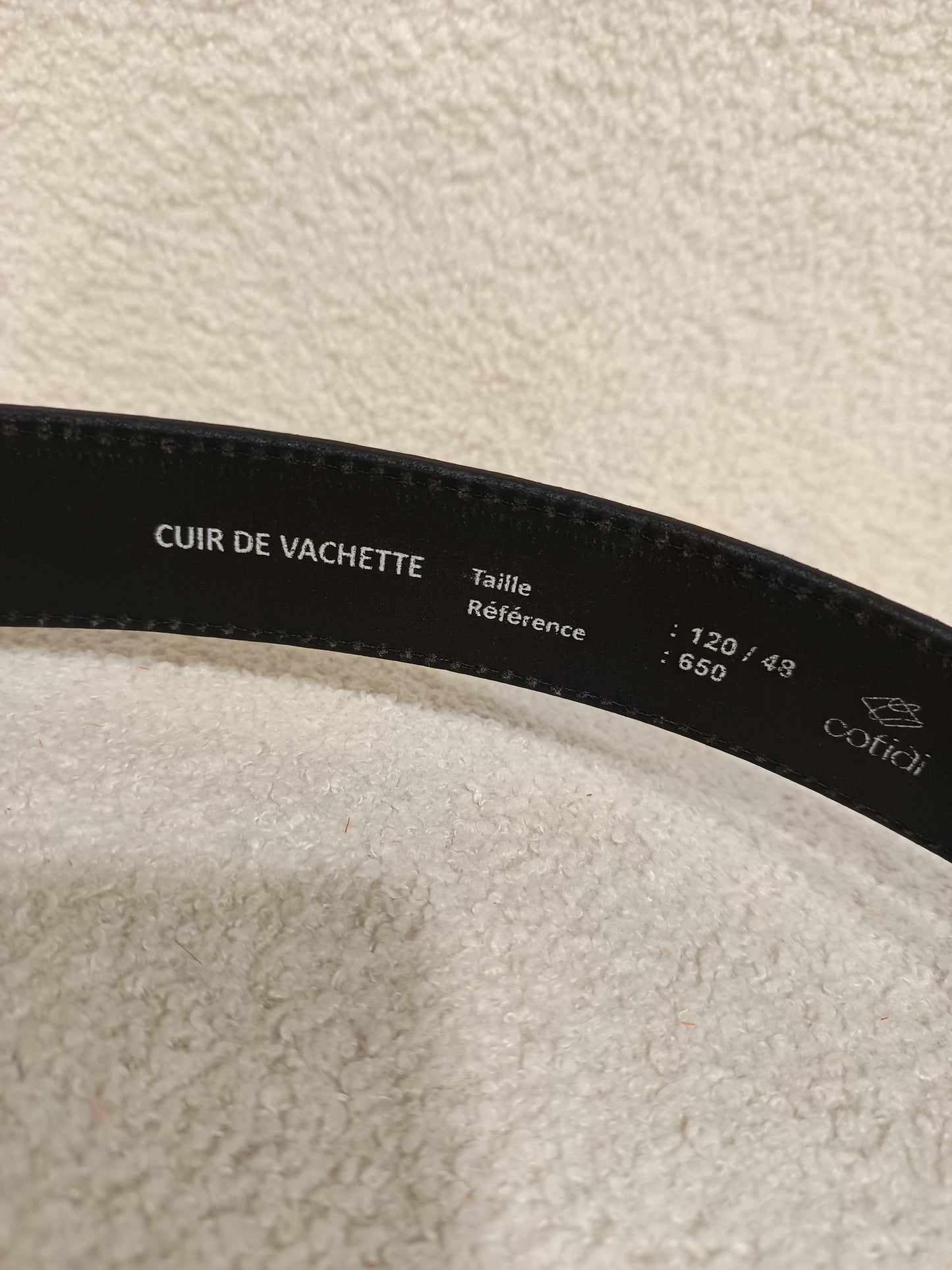 Ceinture cuir épaisse noire classique