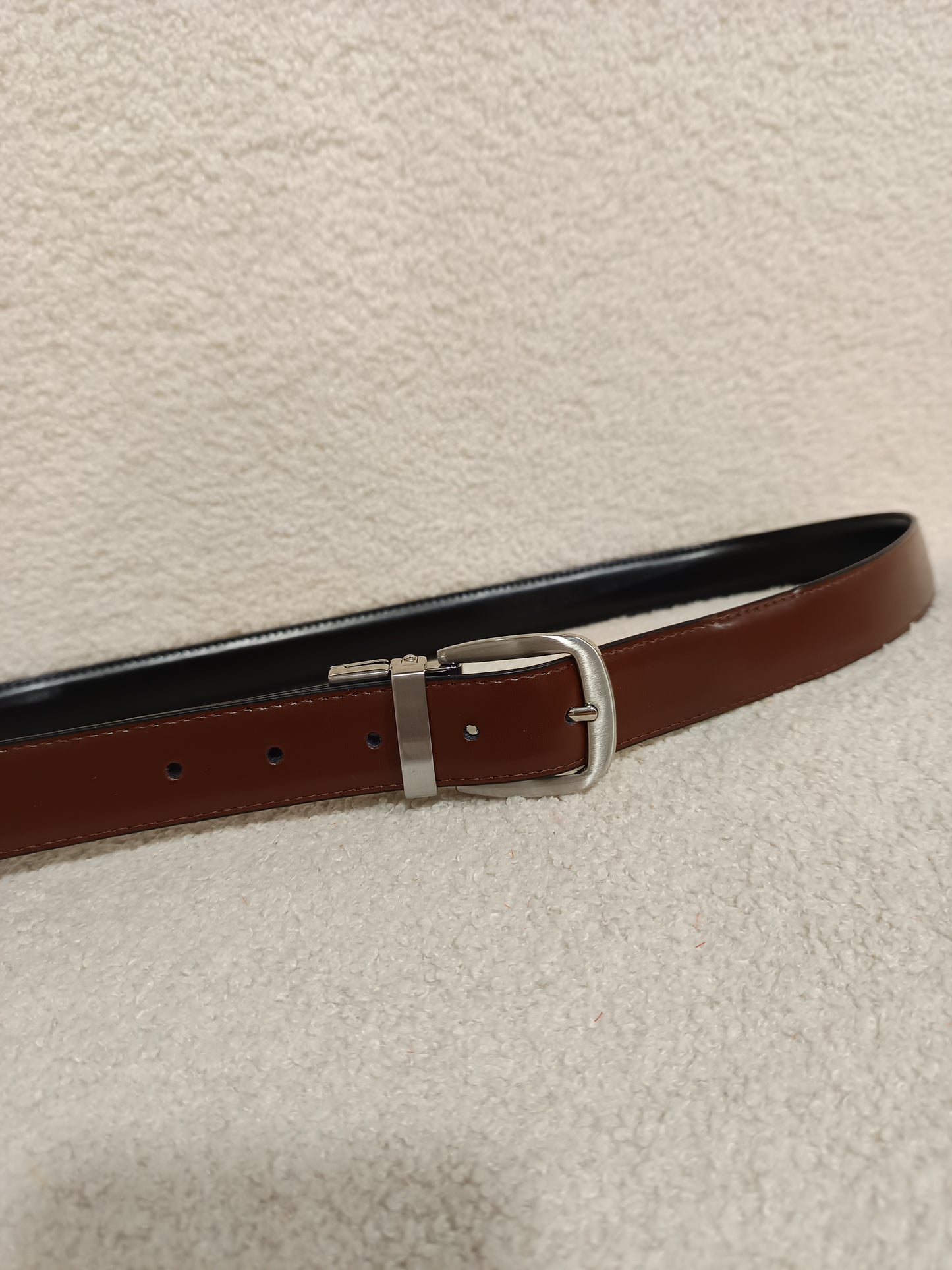 Ceinture réversible noir ou marron cuir