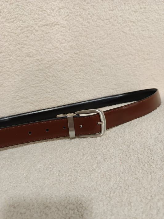 Ceinture réversible noir ou marron cuir