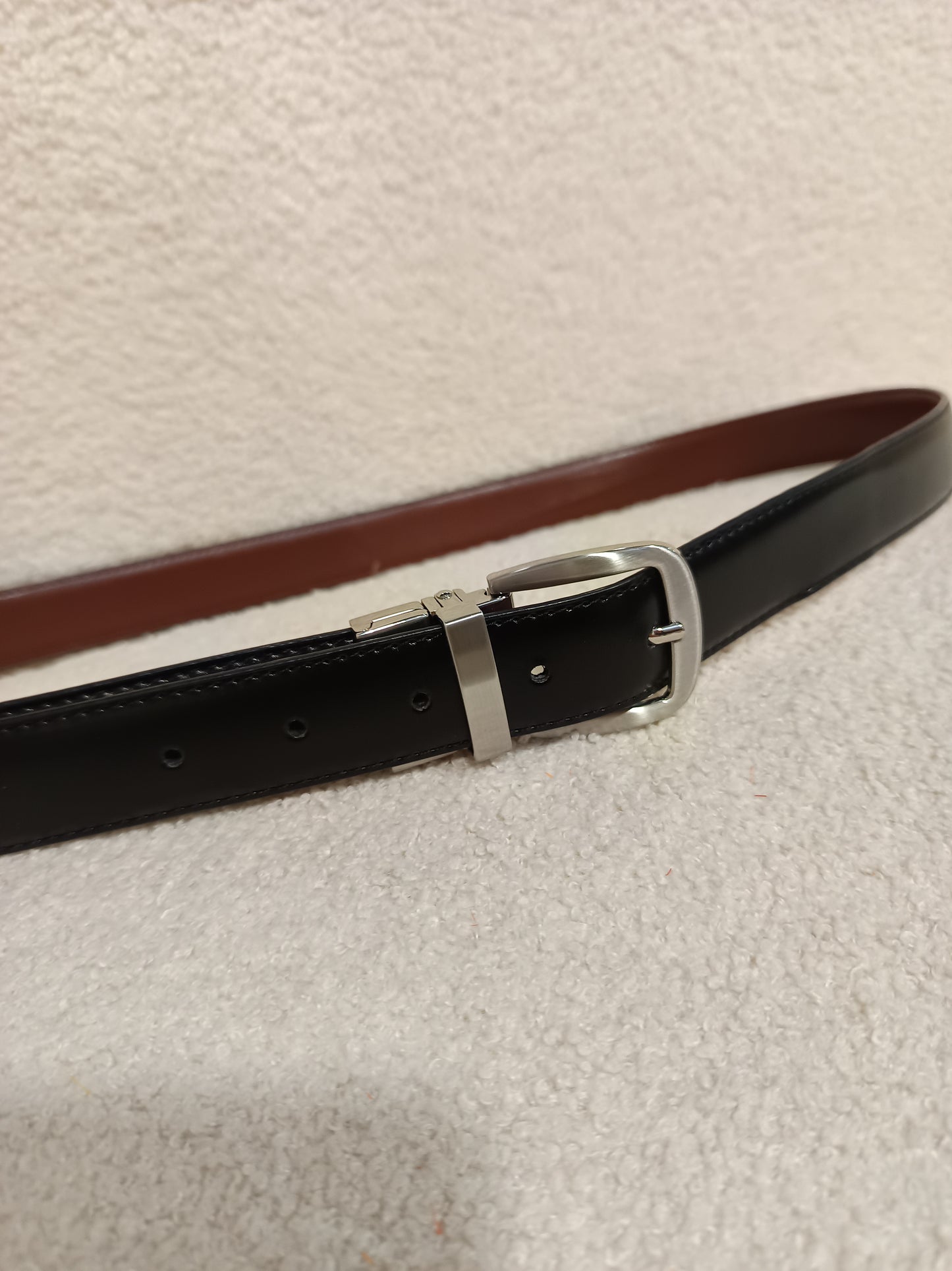 Ceinture réversible noir ou marron cuir