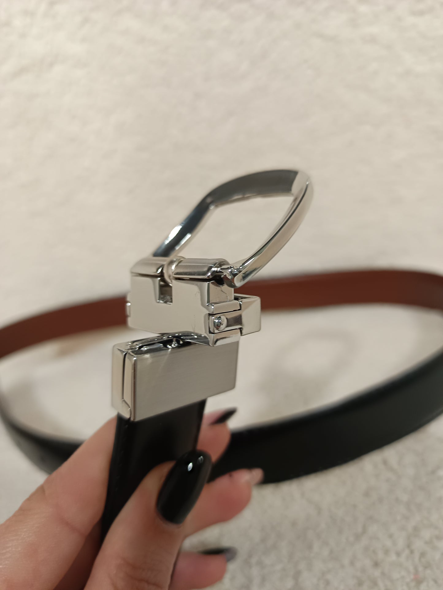 Ceinture réversible noir ou marron cuir