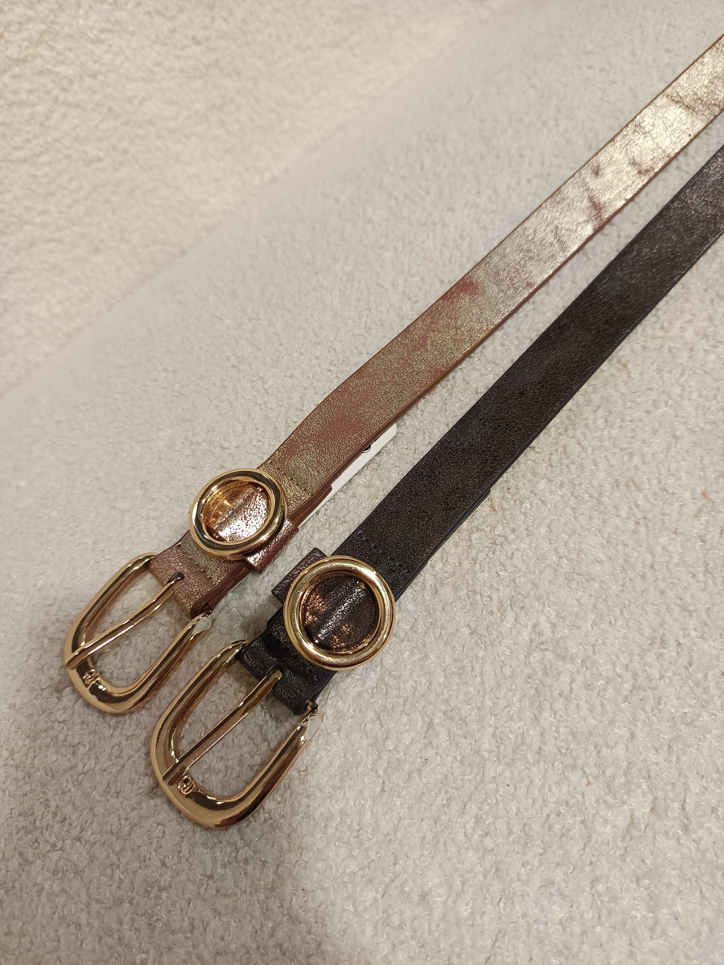 Ceinture metalisé grise ou rose