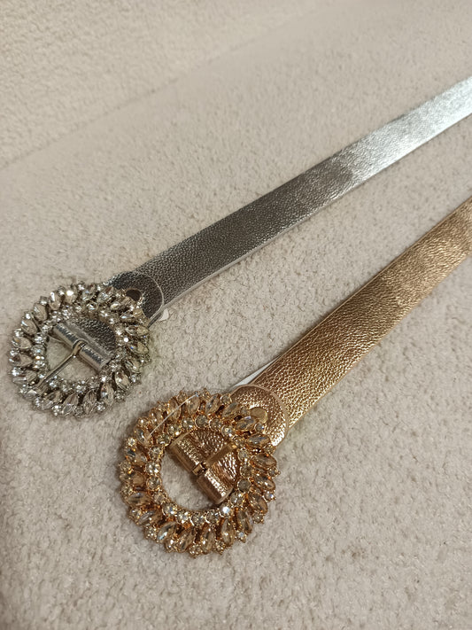 Ceinture strass argenté ou doré