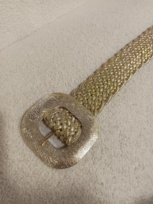 Ceinture tressée dorée GT