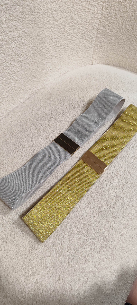 Ceinture élastique gold ou silver