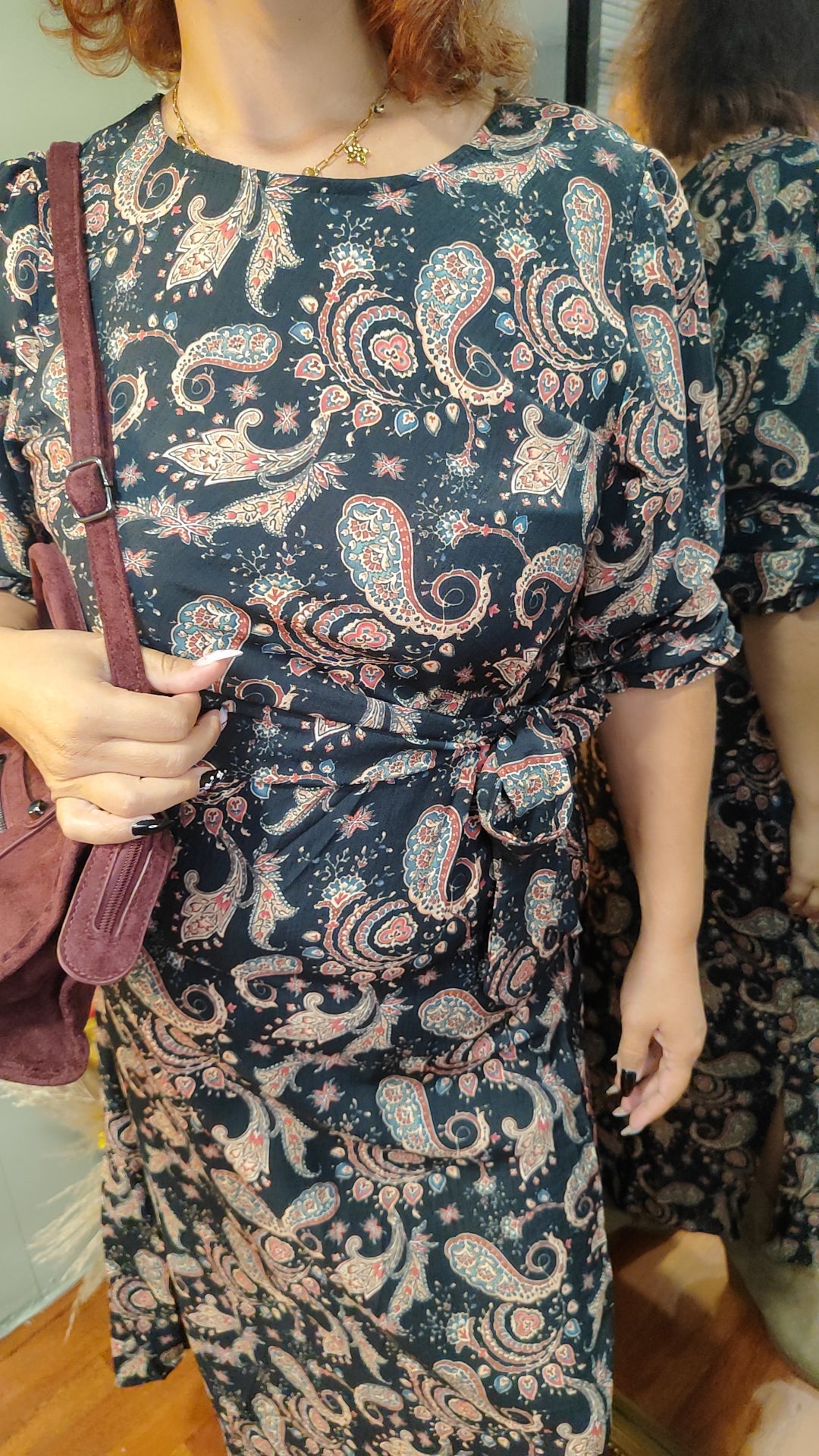 Robe longue imprimé paisley