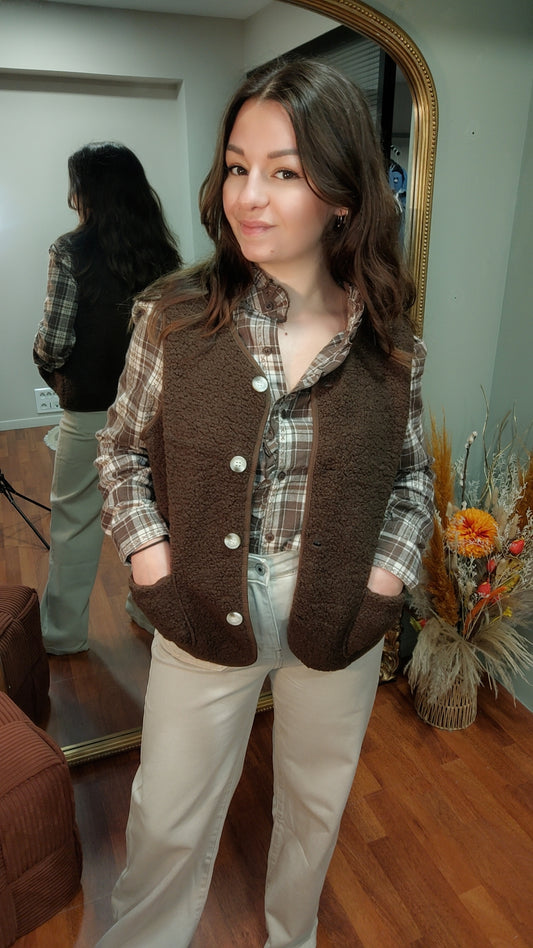 Gilet sans manches chocolat
