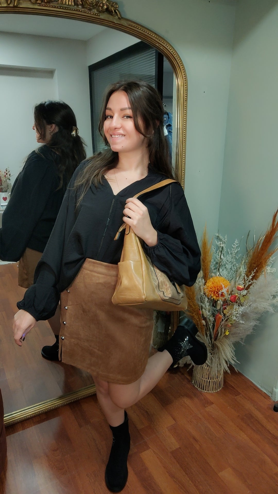 Blouse noire oversize